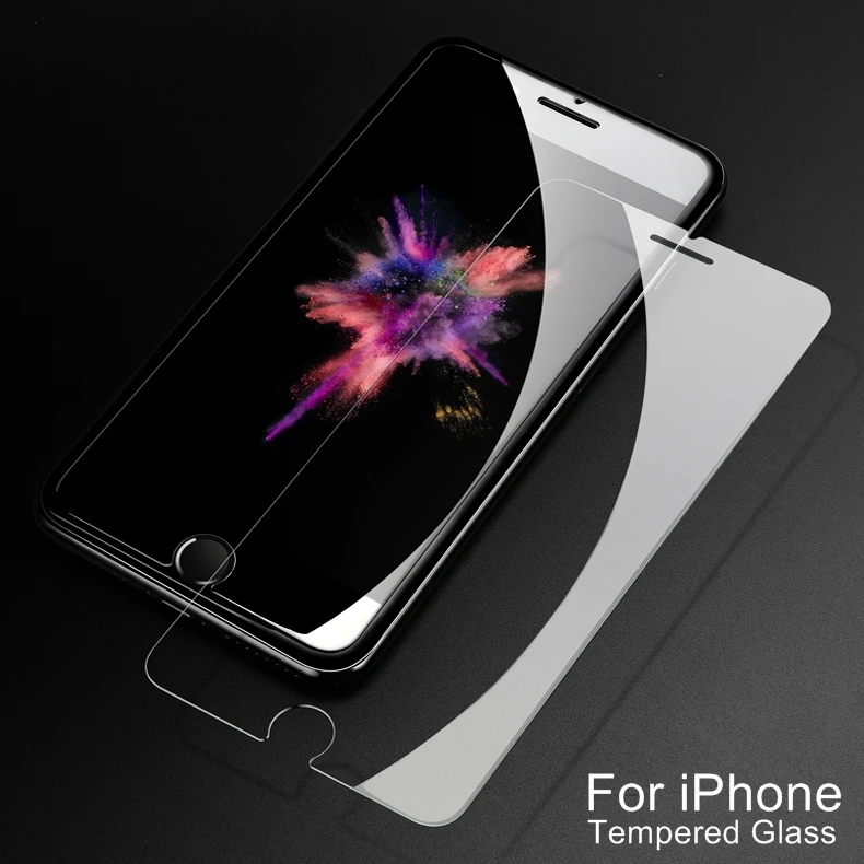 

Tempered Glass for iPhone 6 6s Plus Glass for iPhone 7 Plus Glass Film for iPhone 8 Plus Screen Protector X SE 5 5S 4 4S Glass