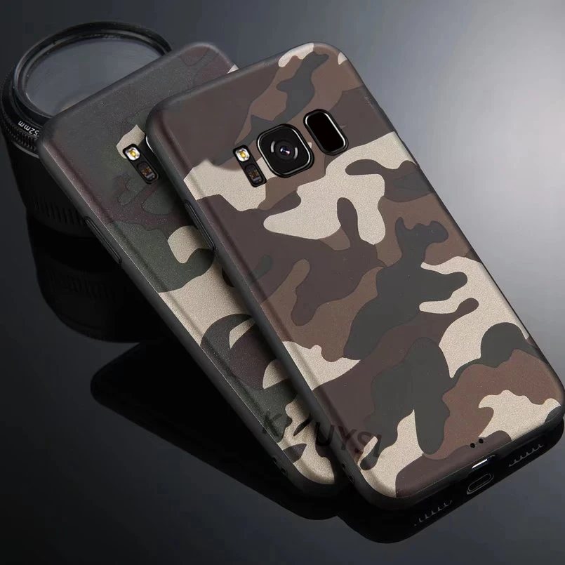 Камуфляж мягкий чехол для samsung Galaxy A6 A7 A8 A9 J4 J6 S8 S9 плюс J8 J2 Core A3 A5 J3 J5 J7 S7 Edge Note 8 9 чехол