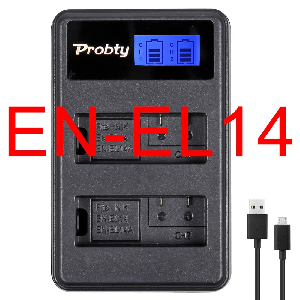 ENEL14 LP-E6 LP E6 LP-E8 LP-E10 E10 LP-E12 LP-E17 NP-FW50 NP-BX1 NP-W126 EN-EL14 EL14 EN-EL15 EL15 ЖК-дисплей Камера батареи dual Зарядное устройство - Цвет: ENEL14