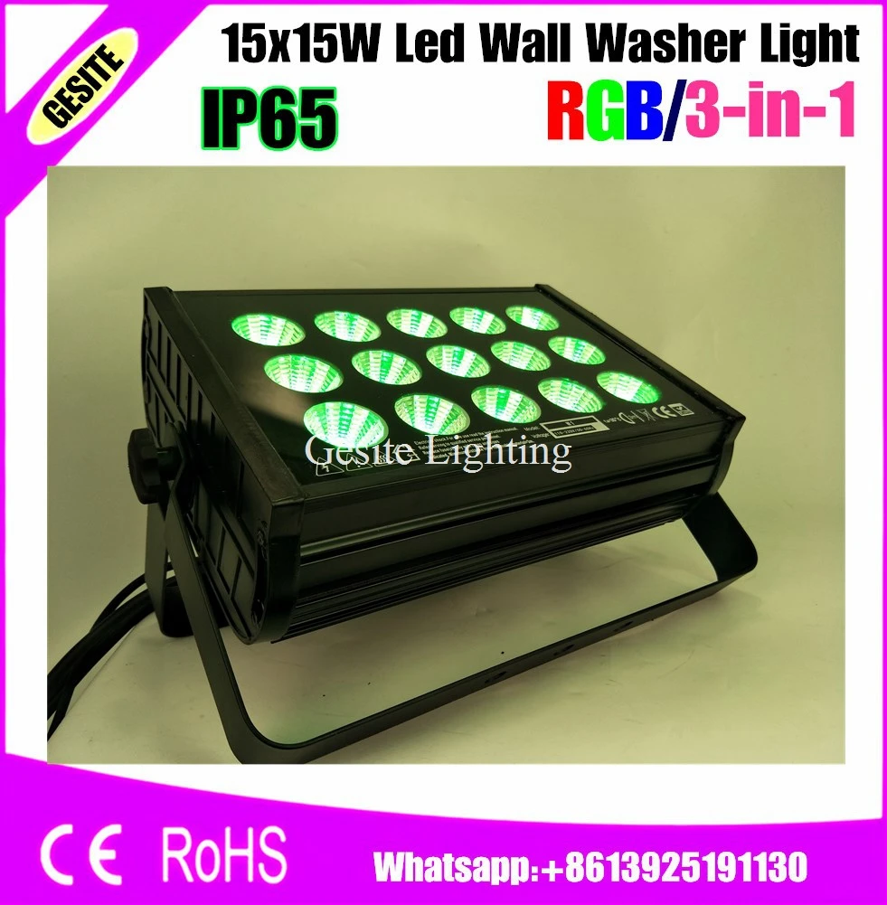 4 шт./лот 15*115 Вт Светодиодный настенный RGB DMX512 городской цветной свет для