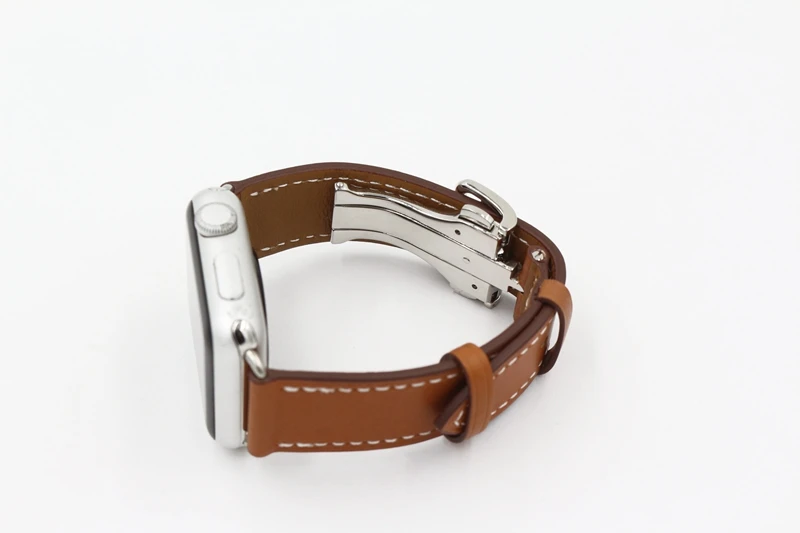 Brown Ремешок URVOI с пряжкой для apple watch серии 5 4 3 2 1 ремешок для iwatch ремень для одного тура ремешок для часов Свифт кожаный - Цвет ремешка: Brown