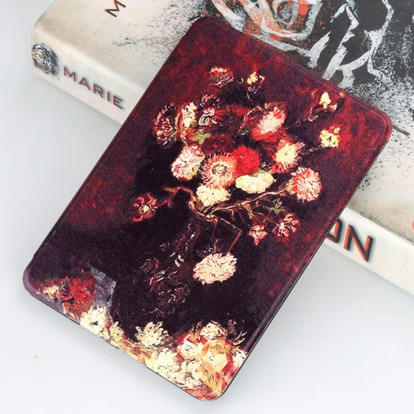 No.6 Smart cover чехол для Amazon kindle Paperwhite 4 выпущен 10th E-читатель ультра тонкий 6 дюймов kindle paperwhite 4 Ван Гог чехол - Цвет: No.6