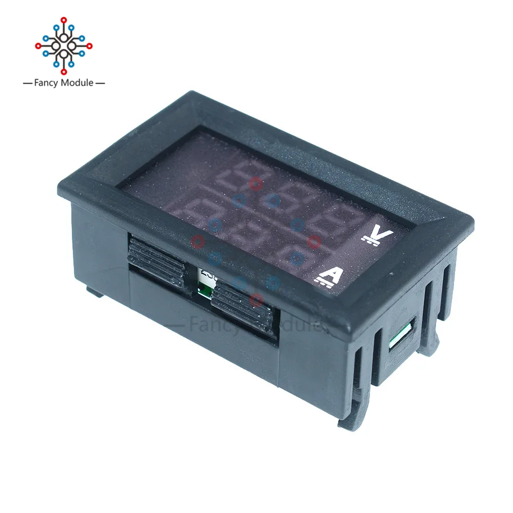 Diymore 0,5" светодиодный цифровой дисплей постоянного тока 4-30 в 10 А измеритель напряжения тока тестер с синим и красным/красным светодиодный цифровой амперметр вольтметр