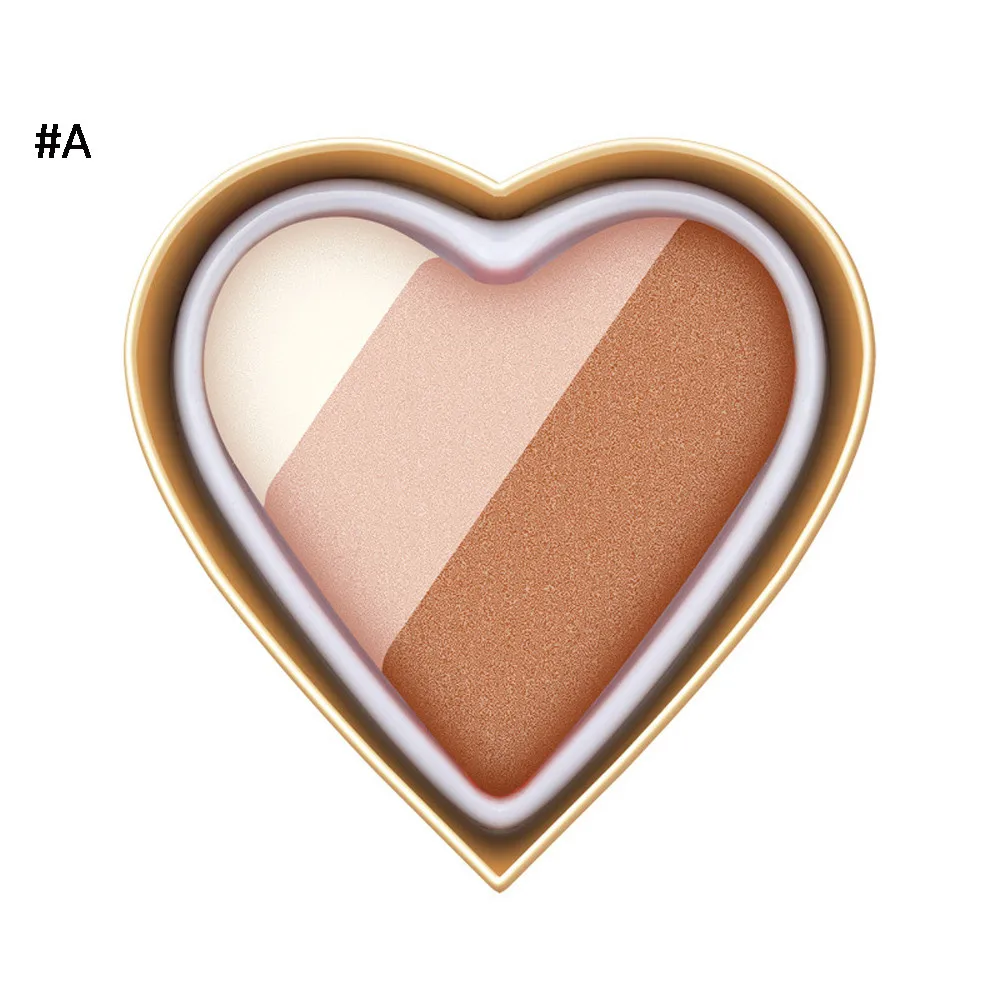 Multicolor Новейшая Форма сердца Минеральные тени для век прессованные косметическая пудра макияж лицо и щеки румяна розовый цветной Маркер палитры косметика# TJ4 - Цвет: Multicolor