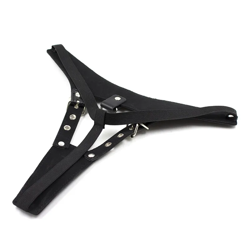 Женское Сексуальное белье Эротические трусики из искусственной кожи черные