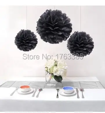 12 шт. вечерние пушистые черные тканевые помпоны в виде цветов свадебная гирлянда