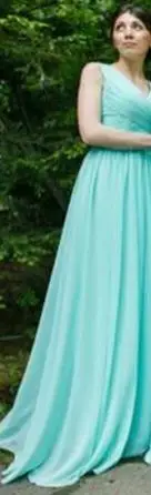 turquoise Vestido madrinha Новое шифоновое на одно плечо трапециевидной формы розовый мятный зеленый бирюзовое платье для подружки неветы длинное свадебное платье для гостей - Цвет: turquoise