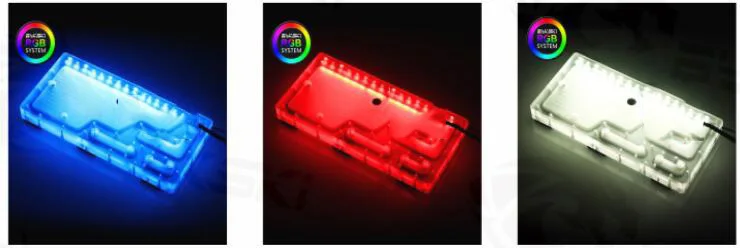 (RGB 12V) no pump Bykski акриловая водная пластина для Cooler Master H500P, H500M чехол для компьютера, резервуар для воды, резервуар для водяного охлаждения, RGV-CM-H500 - Цвет лезвия: (RGB 12V) no pump