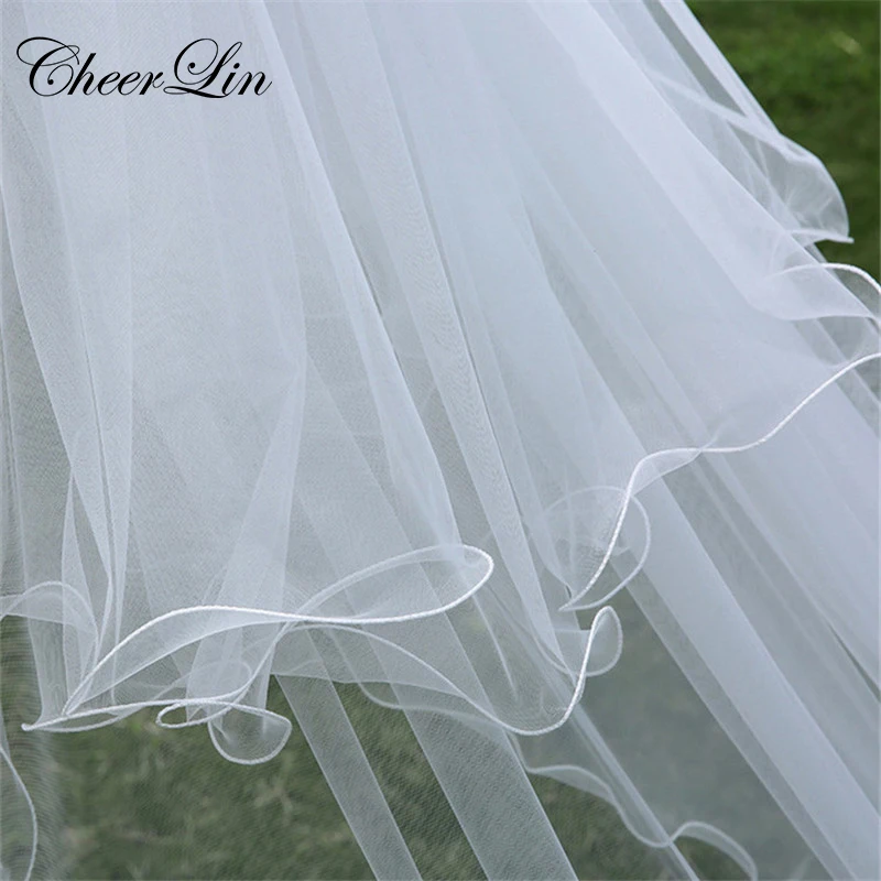 Развеселить Лин Оптовая 3 М Белый Кот Фаты Многослойные Длинные Аппликации