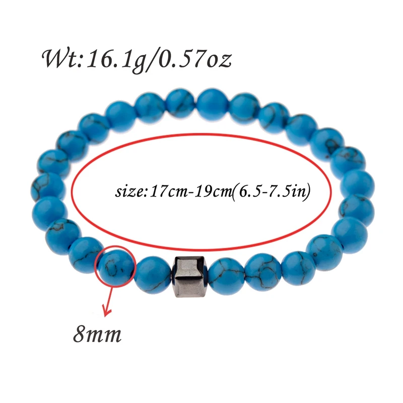 OIQUEI 2020 Natural Matte Stone Charm Bracelet Men Metal Geometric Beads Elastic Bracelets&ampBangles Jewelry pulseras mujer hombre |