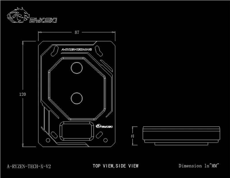 Блок процессора Bykski для платформы AM3/AM4 + X399 процессор с водяным охлаждением