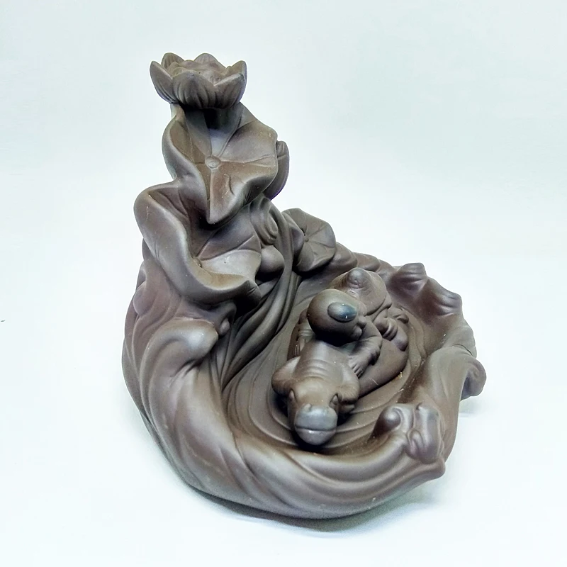 Пастух мальчик обратного потока ладан горелки керамические в форме лотоса