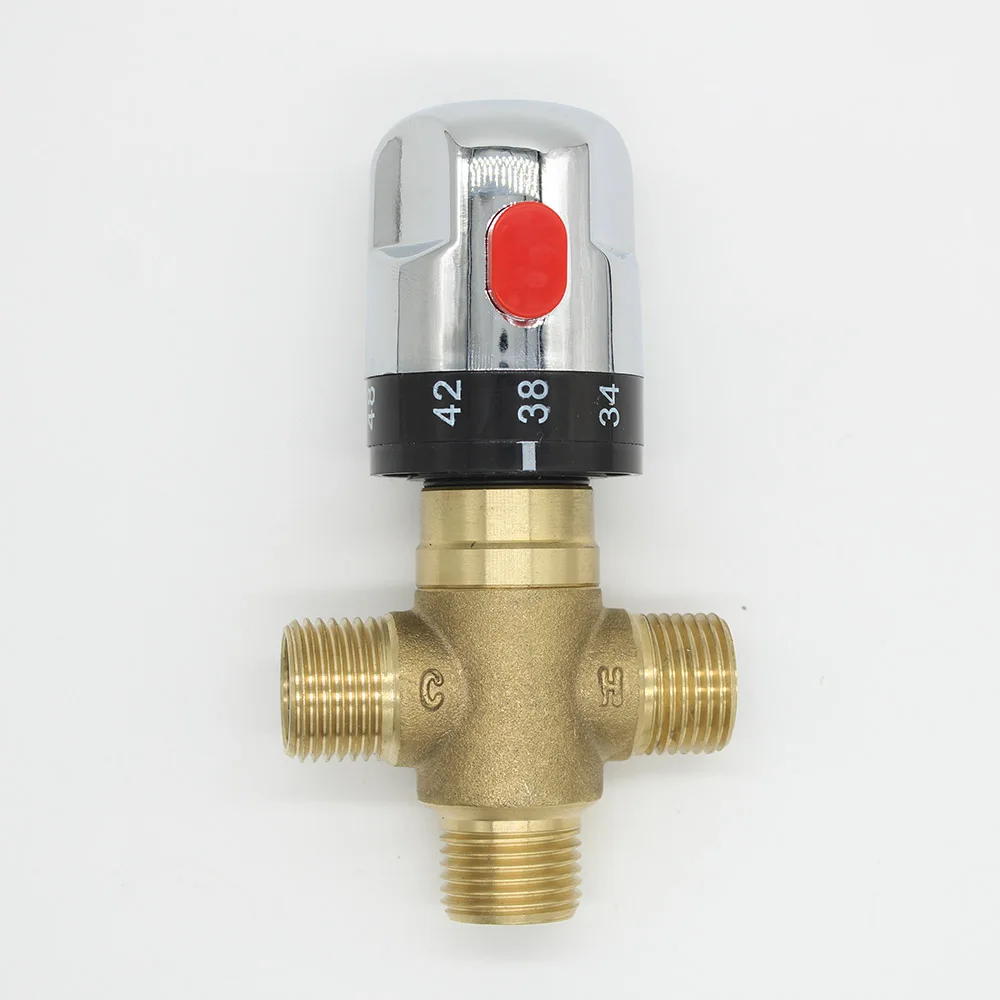 Латунный термостатический смешивающий клапан для ванны труба хромированный