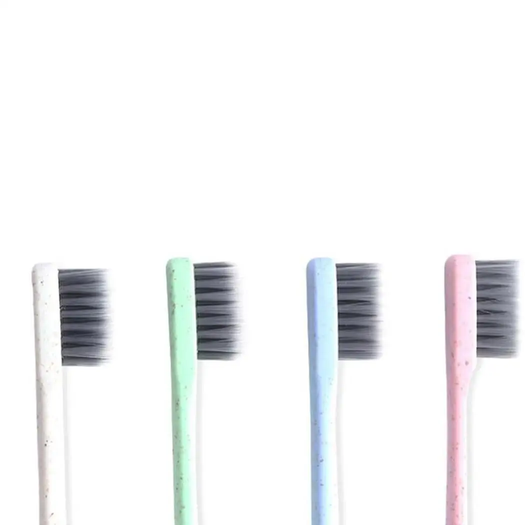 Зубная щетка для взрослых тонкая мягкая щетина пшеничная соломенная зубная es