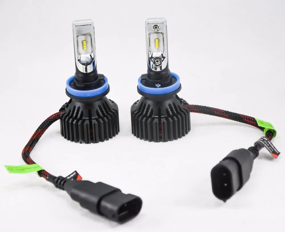1 компл. H4 H7 H8 H9 H11 9005 9006 60 Вт 8000LM T8 светодиодные фары lumiled зэс чипы вентилятор Чистый белый 6500 К все-в-одном 12/24 В авто лампы