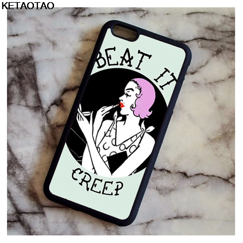 KETAOTAO Beat it Creep Feminist чехлы для телефонов iPhone 4S 5C 5S 6 6S 7 8 Plus X Samsung NOTE чехол Мягкий ТПУ