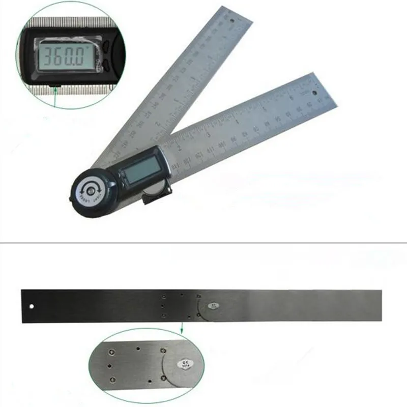 

500mm Digital Protractor Inclinometer Goniometer Measuring Tool Carpenter's square Angle gauge Stainless Steel Angle Ruler