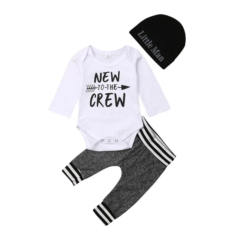 2019 New Fashion Toddler Infant Newborn Baby Girl Boy Letter Romper+Pants Outfit Clothes Bodysuit Playsuit 0-24M | Детская одежда и