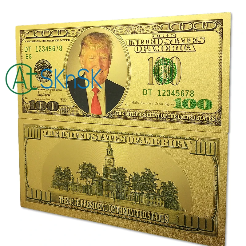 Новое поступление 10 шт./лот 45 й президент США Дональд Трамп 100 долларов
