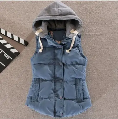 style3 Женская зимняя худи-жилетка пуховая жилетка пальто зимний жилет короткий пуховый жилет, куртка без рукавов Женская куртка, пальто - Цвет: style3