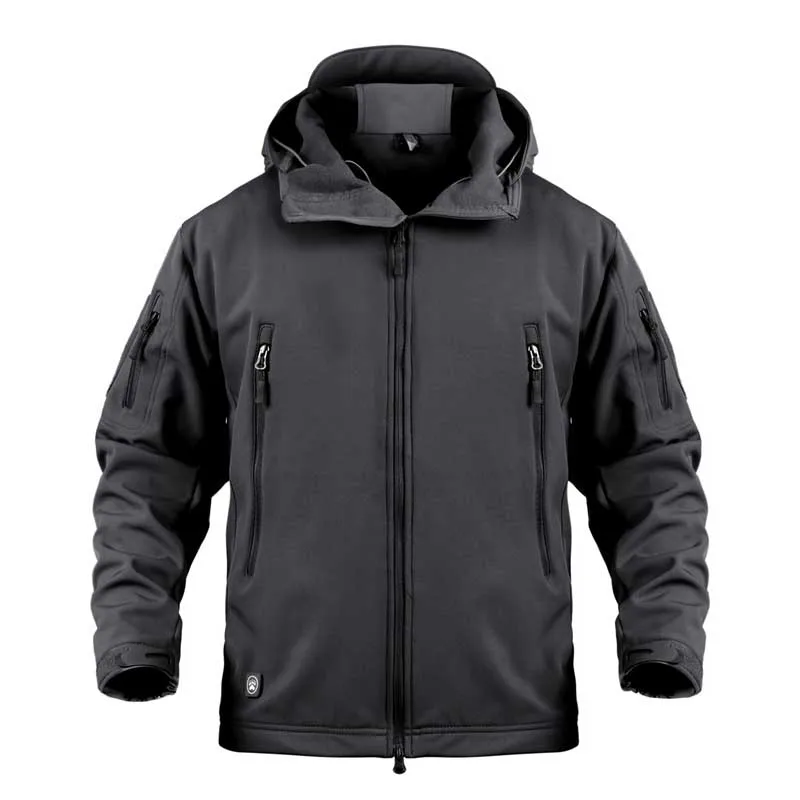 Men Waterproof Windproof Military Camouflage Softshell Tactical Jacket Outdoor Sport Hiking Keep Warm Coat Hooded Army Clothing
