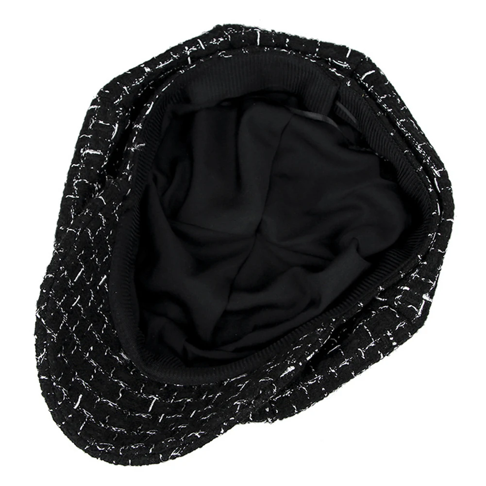 Винтаж плед для женщин шерстяные кепки Beanie шляпа на зиму осень повседневное