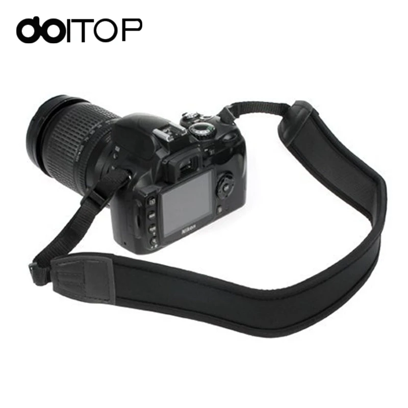 DOITOP черный Противоскользящий неопреновый плечевой ремень для камеры Canon