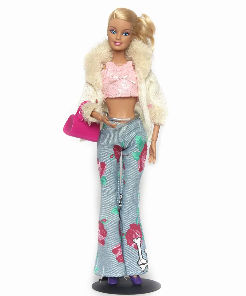 

Плюшевое пальто + джинсы + топ + сумка + обувь/зимняя одежда свитер Одежда Аксессуары для детской игрушки Xinyi FR Кукла Барби Рождество