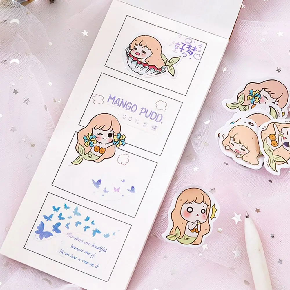 45 шт. дневник Русалочки s Kawaii канцелярские принадлежности DIY Scarapbooking Фото Журнал
