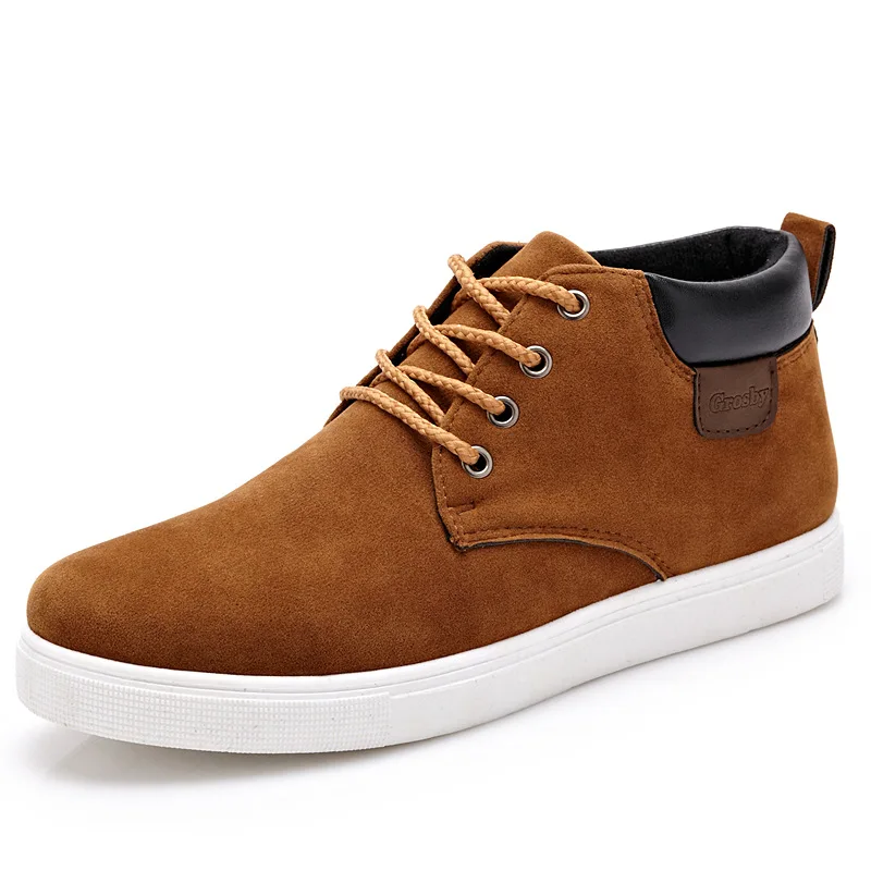 LAKESHI Men's Casual Shoes Cotton Spring Autumn Lace-up Men High Top Youth Ankle Fashion Sneakers Loafers | Обувь