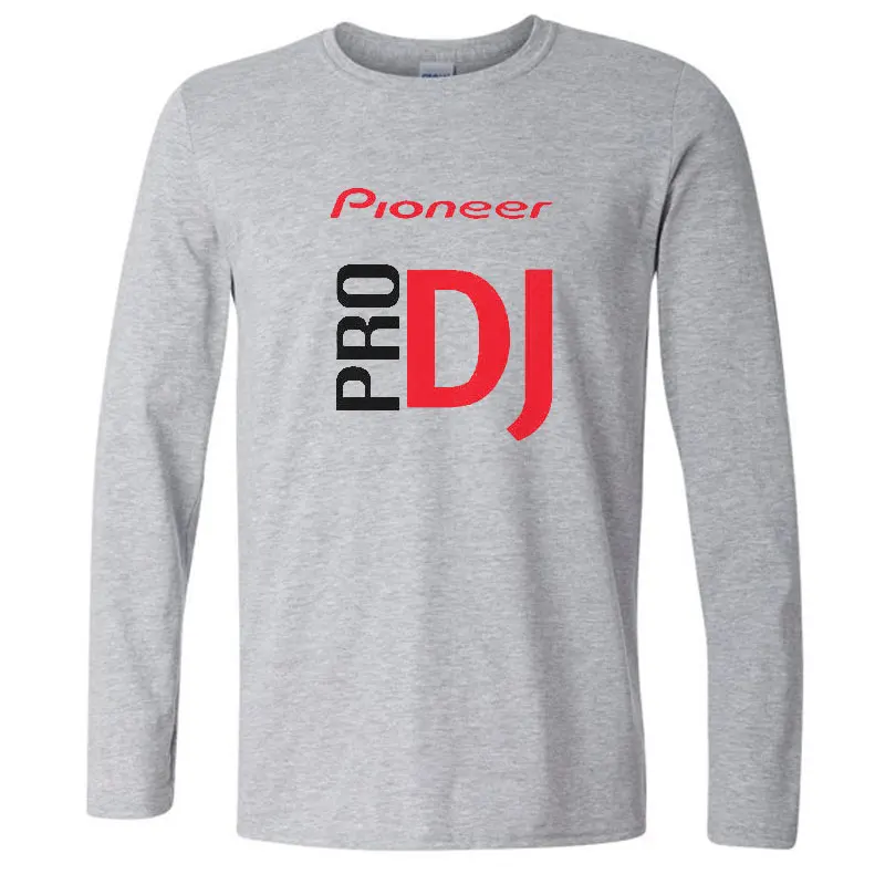 Лето, DJ Стиль, пионер, футболка, мужская, длинный рукав, повседневная, хлопок, Мужская футболка, тонкая, эластичная, Мужская футболка с длинным рукавом