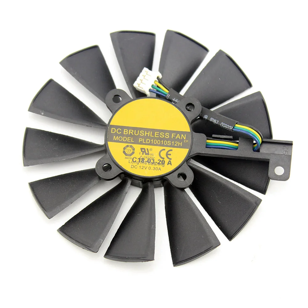 1PCS 95 мм 4Pin PLD10010S12H кулер вентилятор для ASUS ROG STRIX двойной RX 470 580 570 RX470 GTX 1050Ti GTX1080Ti Замена видеокарты - Цвет лезвия: 1PCS