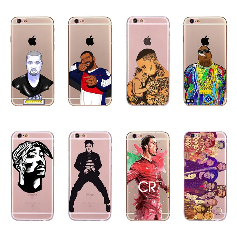 Кожаные накладки для iPhone SE 5 5S TUPAC SHAKUR Cristiano Ronaldo Design мягкий чехол из силикона TPU.