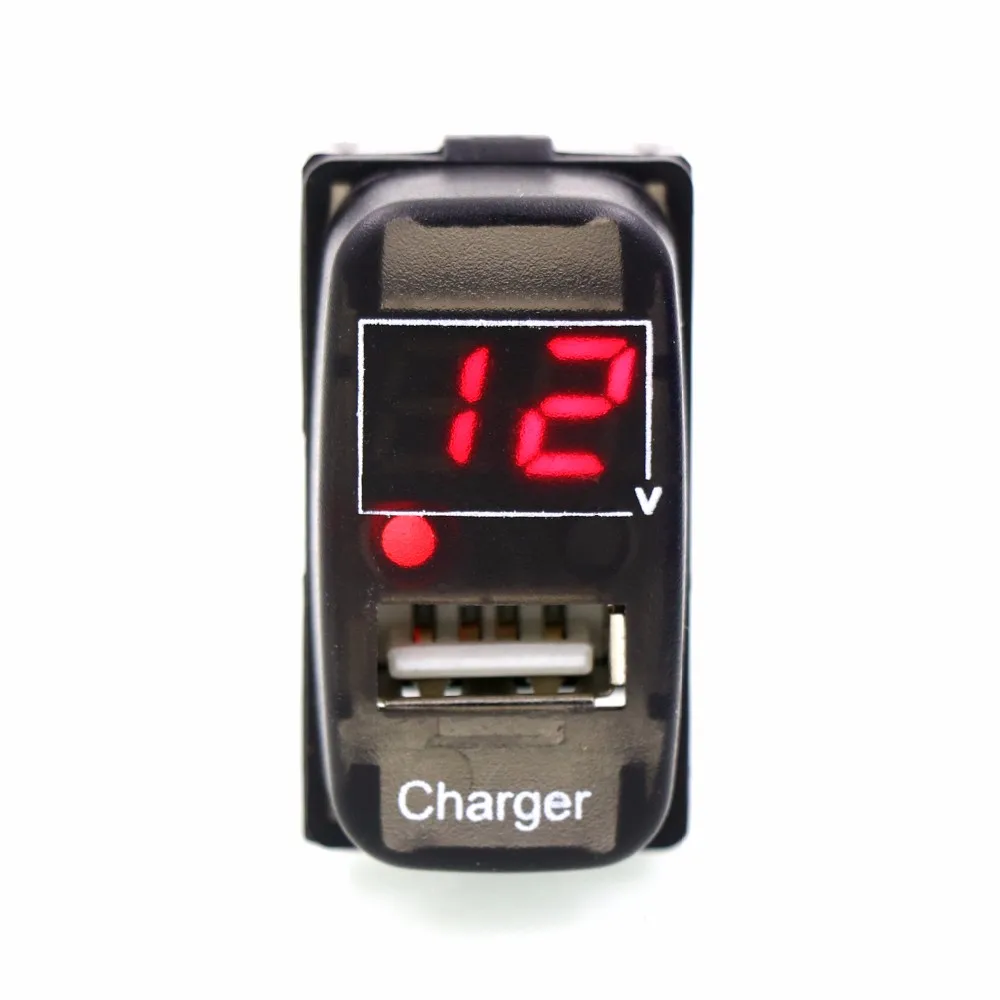 Специальный 5V 2.1A USB интерфейс разъем автомобильное зарядное устройство и вольтметр использовать для Mitsubishi