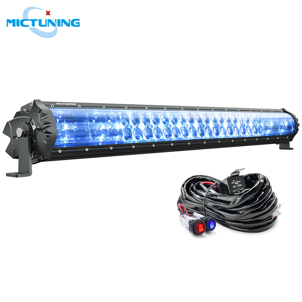 

MICTUNING Advanced M1s 31 ''внедорожный автомобисветильник рь 16200LM w/атмосферная лампа жгут проводов обтекаемый ветровой диффузор ArcMask