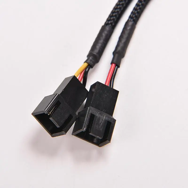 PC Computer Case Fan Connect Wire Splitter Convert 3Pin Female Y-Splitter to Dual 3 Pin Male Mainboard Power Cable Adapter | Компьютеры и