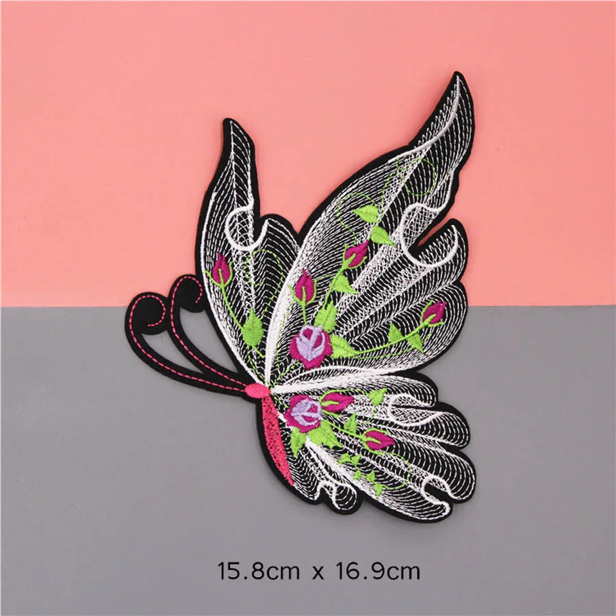 

Butterfly Fabric Embroidered Patch Cap Clothes Stickers Bag Sew Iron On Applique DIY Apparel Sewing Clothing Accessories BU167