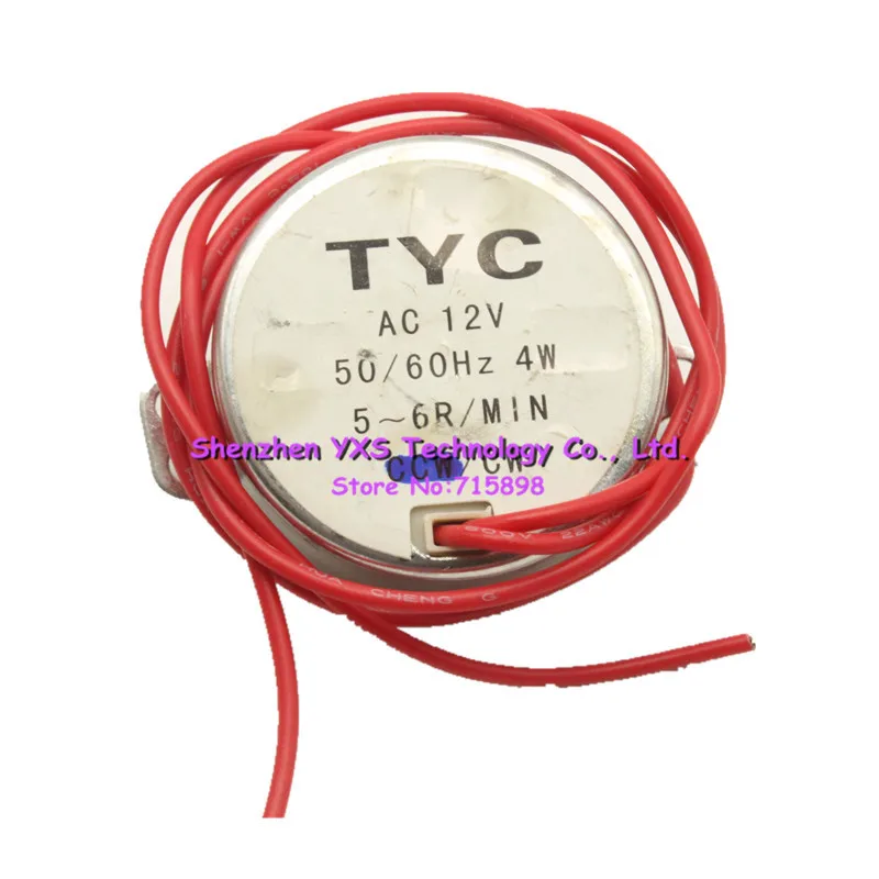 TYC-AC12V AC12V 4 Ватта 5-6 об./мин. синхронный двигатель 50/60Hz CCW/CW