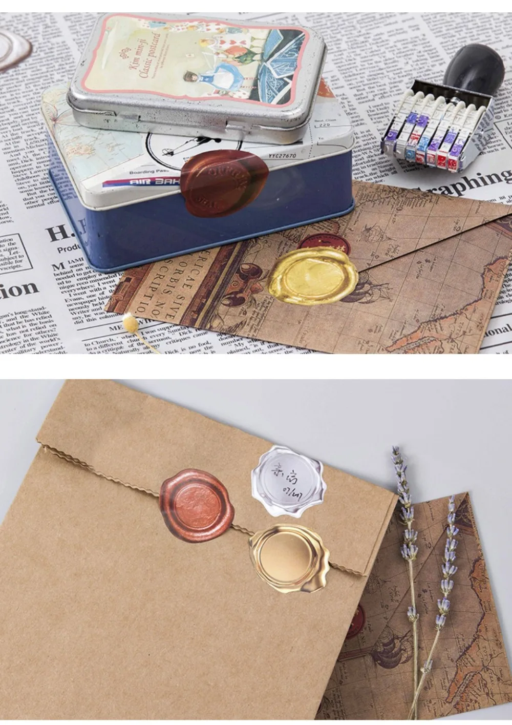 45 шт. Новинка восковая печать ручной работы для упаковки тортов запечатывающая