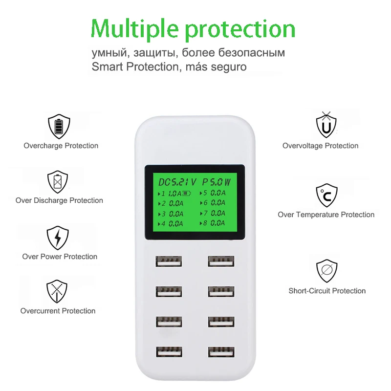 Leebote несколько USB зарядное устройство для смартфона Зарядное usb зарядная станция