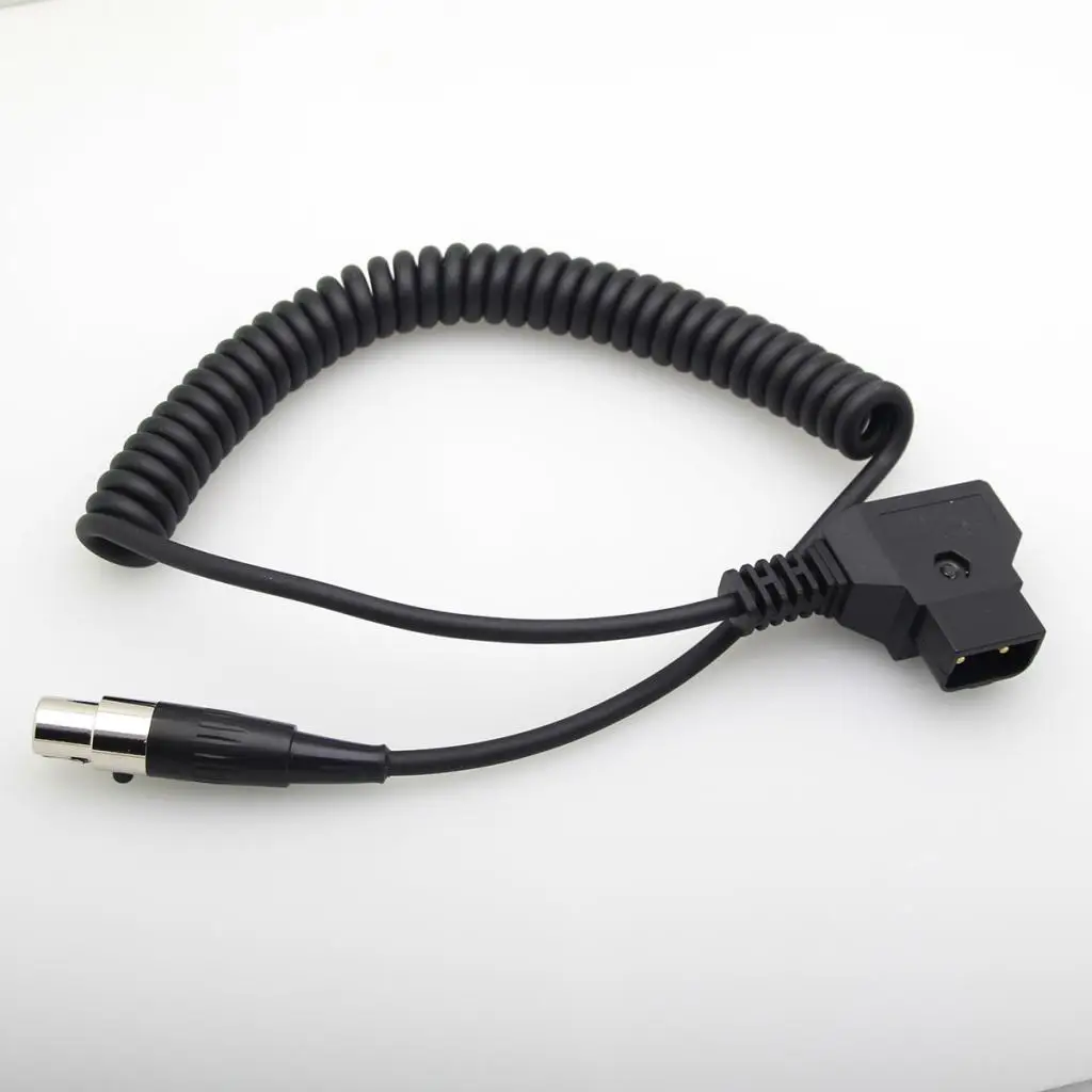 D-Tap Male to 4 Pin Mini XLR Женский адаптер питания спиральный кабель для камеры TVlogic монитор для sony F55 камера шнур питания