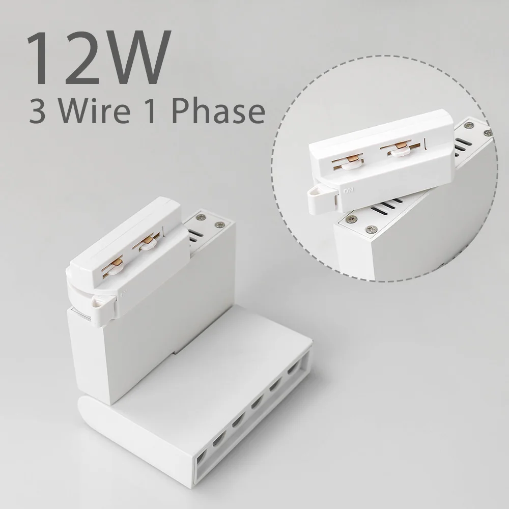 White 12W-3Wire Современные светодиодные трековые светильники 12 Вт Трековый светильник 2 провода 3 провода 4 провода для домашней обуви магазин одежды showroom освещение - Испускаемый цвет: White 12W-3Wire