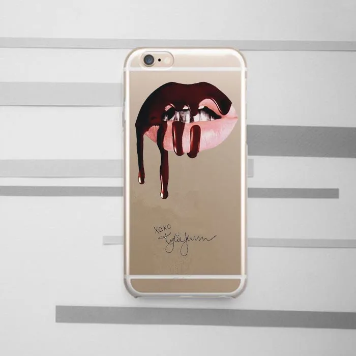 Чехлы для телефонов с сексуальной девушкой Кайли Дженнер Розовые Губы Поцелуй