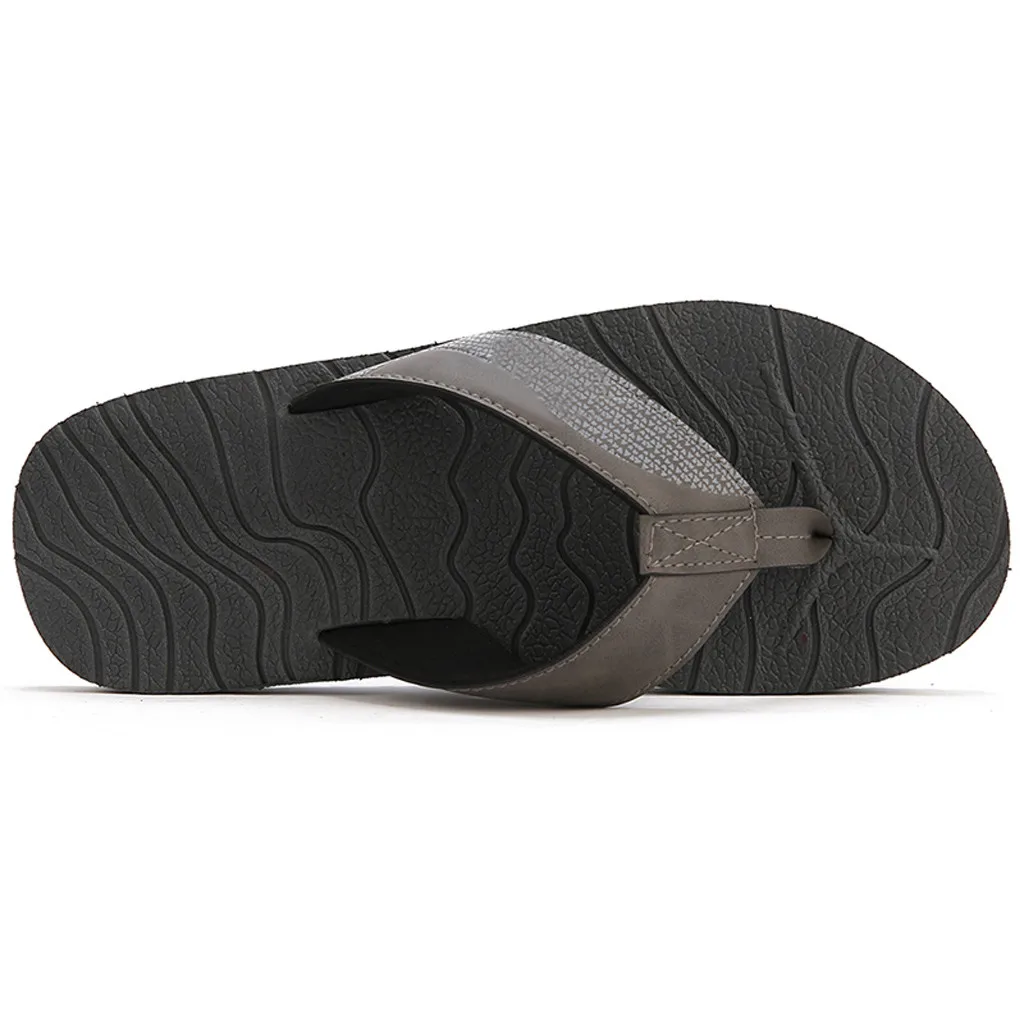 Для мужчин летние пляжные дышащая обувь сандалии мужские шлепанцы на плоской