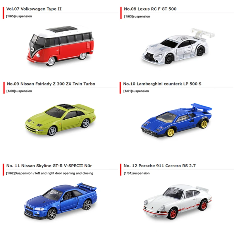Takara Tomy Tomica премиум серии HONDA NISSAN TOYOTA Mitsubishi лотоса Cadillac Fiat Lexus 1: 64 Автомобили Diecast игрушки