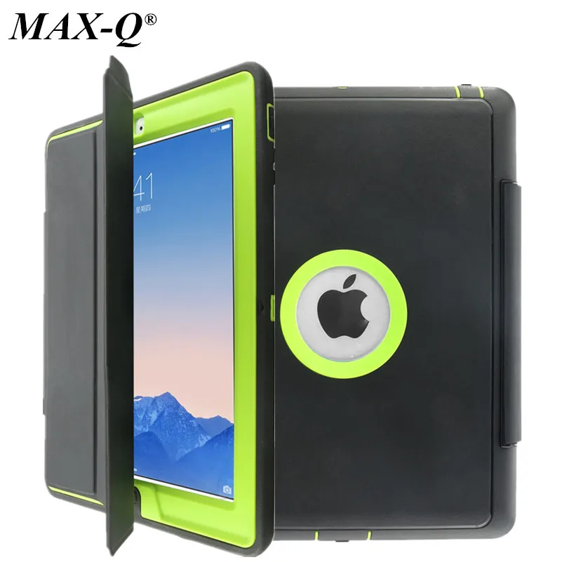 MAX Q для Apple iPad 2 3 4 c Retina безопасно детей Броня противоударный сверхмощный PU + TPU PC