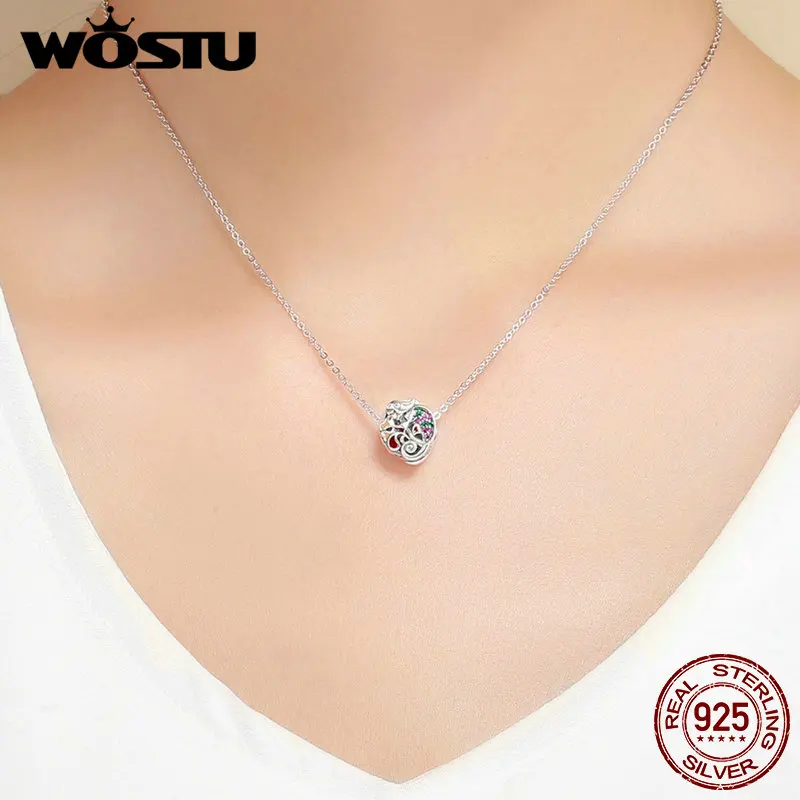 WOSTU, 925 пробы, серебро, животное, ящерица, эмаль, бусины, шарм, подходит для оригинального браслета, кулон, хорошее ювелирное изделие, роскошный подарок CQC851