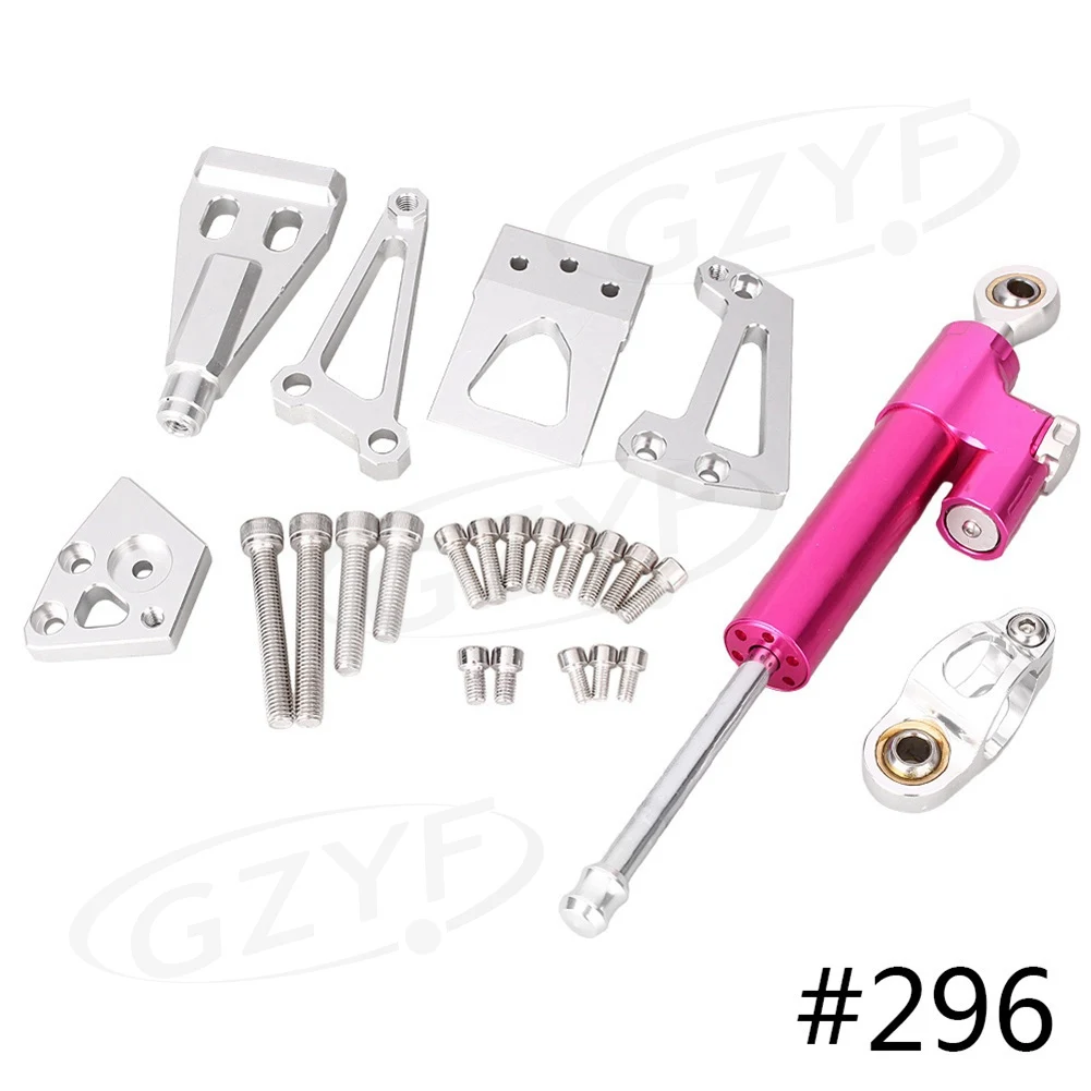 

CNC Aluminum Steering Damper Stabilizer Safety Control w/ Mounting Bracket for Kawasaki ER6N 2009 2010 2011, 21 Colors Available