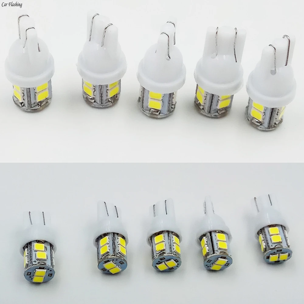 Автомобильный мигающий 100 шт. светодиод T10 10 SMD 1210 светодиодный s 10SMD автомобильный