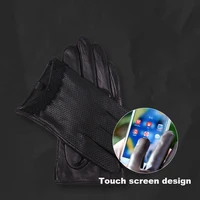 womens leather gloves autumn sheepskin gloves driving thin section breathable touch screen womens gloves l18001nn 5